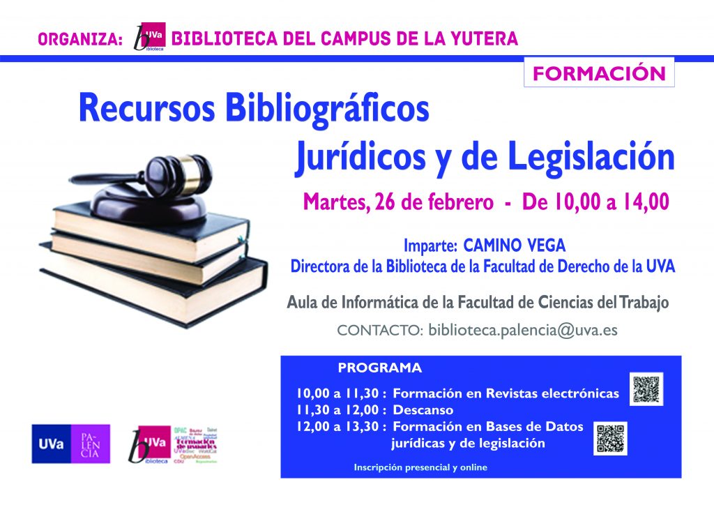 Cartel Formación Recursos Bibliográficos jurídicos y de legislación