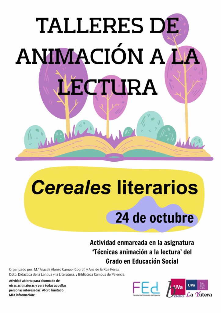 Cartel Taller de Animación a la Lectura: Cereales literarios